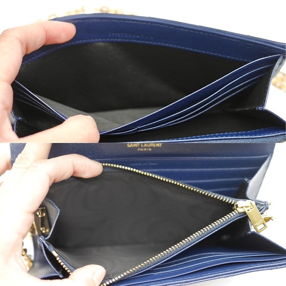 🍓YSL Monogram Flap Wallet in Grained Leather - Picture 10 of 12